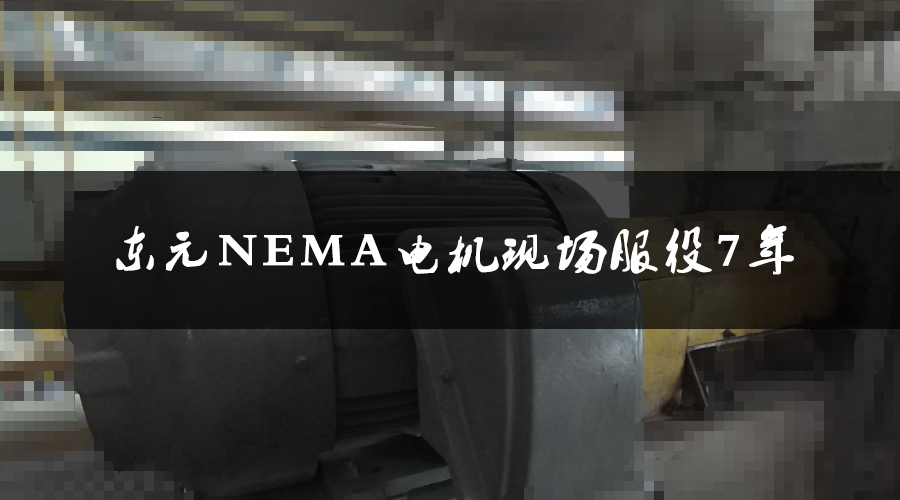 東元NEMA電機(jī)服役7年，運(yùn)行狀態(tài)良好，現(xiàn)場檢測運(yùn)行狀態(tài)