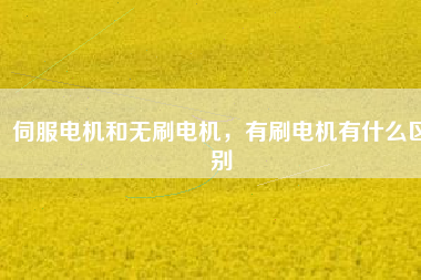 伺服電機和無刷電機，有刷電機有什么區(qū)別