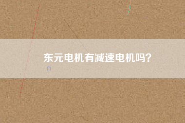 東元電機(jī)有減速電機(jī)嗎？